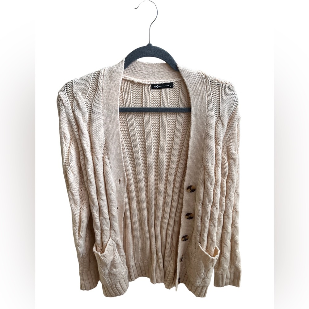 PRETTY GARDEN knitted chunky button down cardigan